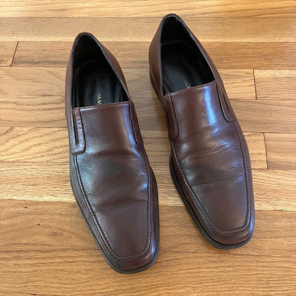 Bruno Magli Raging Dark Brown / Oxblood Leather Slip-On Loafer Dress Shoe - 11 main image 8